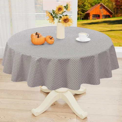 Vista 55 de misaya Mantel rectangular de vinilo impermeable, mantel lavable con reverso de franela, mantel de plástico para cena, picnic, interior y exterior