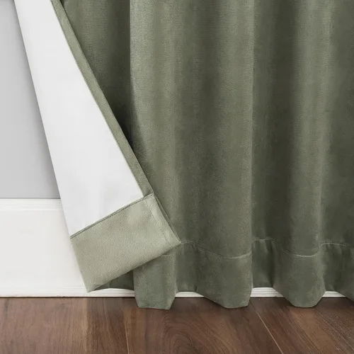 Vista 25 de Sun Zero Hampshire - Cortina térmica de terciopelo con reducción de ruido, 100% opaca con pestañas, 50 x 96 pulgadas, dorado