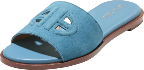 Vista 7 de Cole Haan Sandalias Flynn Logo Slide para mujer Cuero negro