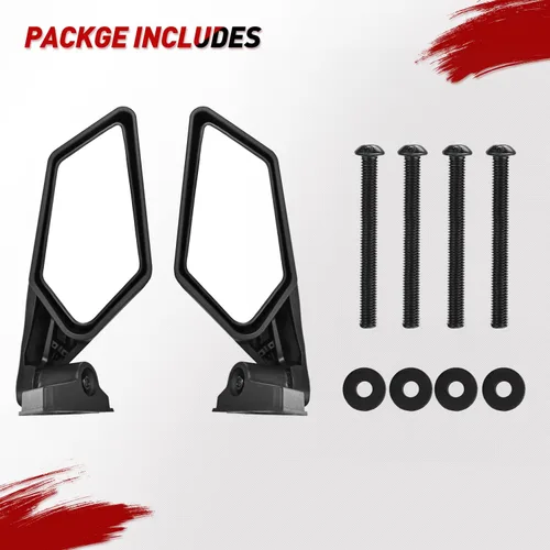 Vista 8 de Frokom Espejos laterales X3 – Can Am Maverick X3 Max X RS/DS/MR/Turbo/R/RR, diseño ajustable y separable