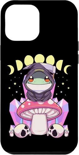 Vista 6 de Funda para iPhone 15 Pastel Goth Kawaii Mushroom Moon Phase Grim Reaper Frog Case