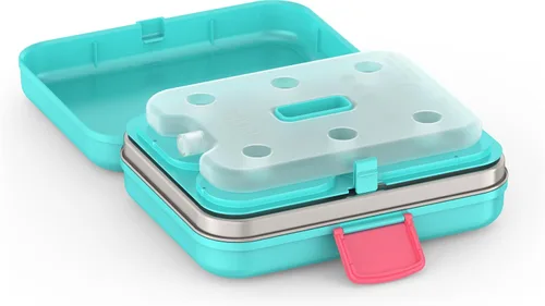 Vista 4 de THERMOS Kit de almuerzo para almacenamiento de alimentos Freestyle para niños, verde azulado