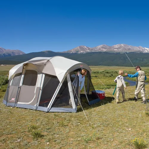 Vista 3 de Coleman WeatherMaster Camping Tent with Screened Porch, Weatherproof Tent with Screen Room, Rainfly & Carry Bag Included, Made Without PFAS Chemicals