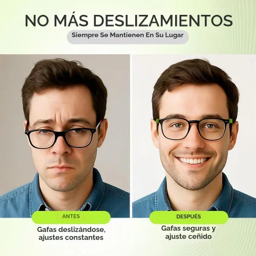 Vista 3 de Agarres para orejas de gafas HedgeHoggles - Agarres ajustables de silicona antideslizantes para gafas - Retenedores de gafas no deslizantes
