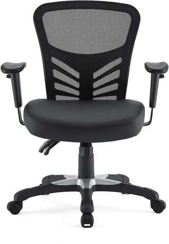 Vista 10 de Modway silla de oficina articulada, color verde, Vinilo, Vinilo negro