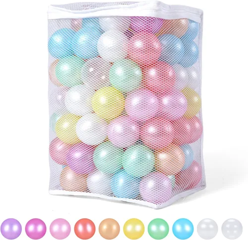 Vista 7 de STARBOLO Pelotas de Piscina de Pelotas para Niños Pequeños Paquete de 100 200 500 - Sin BPA y Ftalatos No Tóxicas A Prueba de Aplastamiento Pelotas