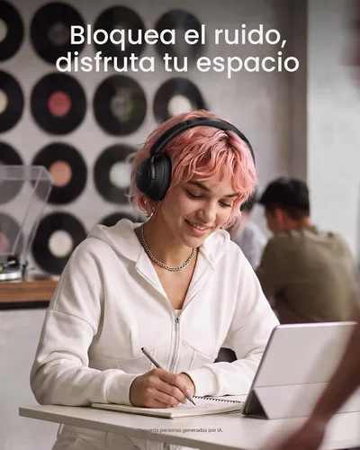 Vista 3 de Soundcore by Anker Q31i, auriculares adaptativos con cancelación de ruido Negro Absoluto