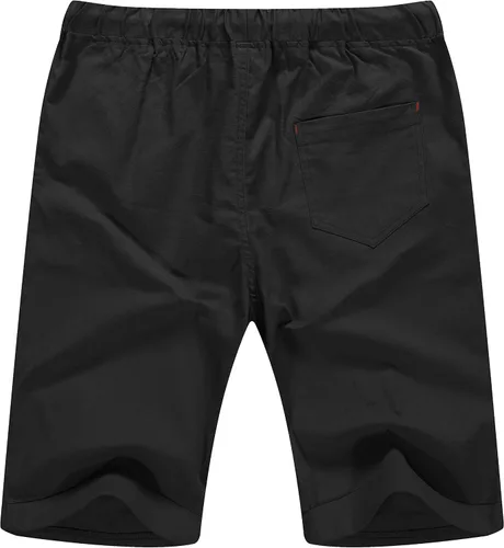 Vista 18 de Sailwind Pantalones cortos de lino para hombre, pantalones cortos casuales de playa con cordón