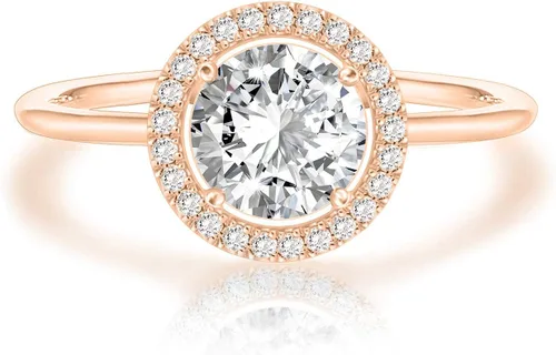 Vista 24 de PAVOI - Anillos chapados en oro de 14K con cristal de piedra natal Anillos para mujer