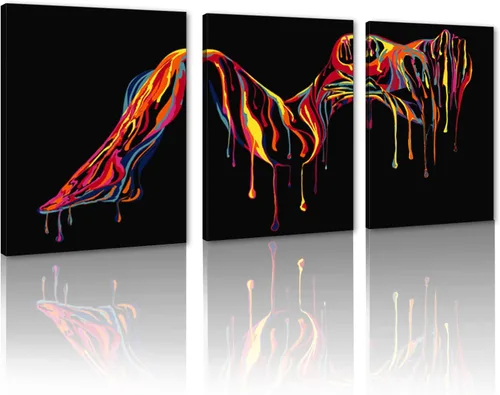 Vista 96 de Novatique 3 piezas de arte de pared sexy en blanco y negro para parejas desnudas, decoración de pared abstracta de amor para mujeres y hombres, arte