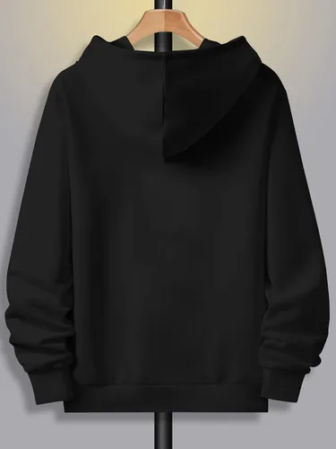 Vista 2 de WDIRARA Sudadera con capucha para hombre con estampado de letras y hombros caídos con cordón de manga larga