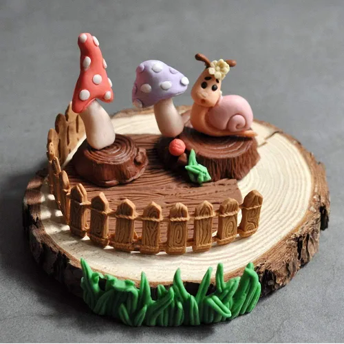 Vista 7 de Juego de 2 moldes de silicona para fondant de hierba verde y jardín, molde de pasta de goma de chocolate, herramienta de decoración de bordes
