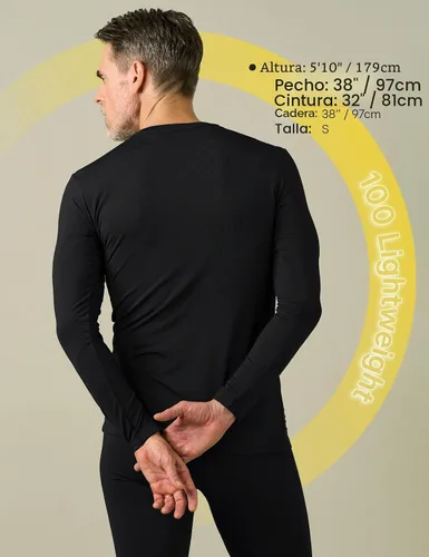 Vista 4 de LAPASA Camiseta térmica para hombre M09/M26/M55 Negro