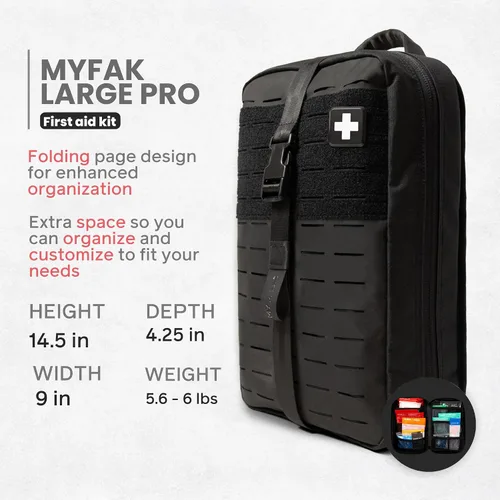 Vista 5 de My Medic MYFAK - Kit médico grande (PRO) – Esenciales de supervivencia de primeros auxilios de emergencia y suministros para bolsa de viaje