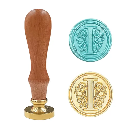 Vista 21 de Sello medieval tradicional de cera del alfabeto, con cabeza de latón, con mango de madera, para tarjetas, sobres, regalo (letra A)