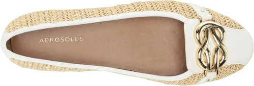 Vista 5 de Aerosoles Zapatos planos de ballet Big Bet para mujer, Rafia combinada natural