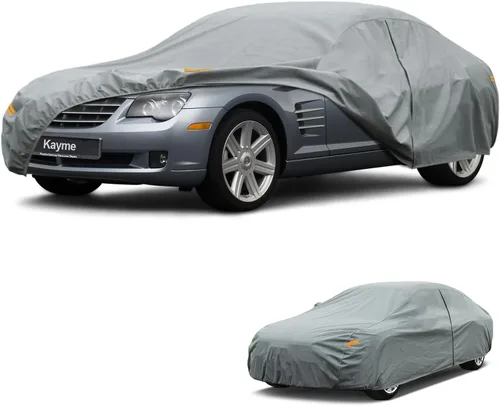 Vista 55 de Kayme Funda de Coche de Servicio Pesado Impermeable para Todo Tipo de Clima, Ajuste Personalizado para Tesla Model S, Cubierta Exterior Completa