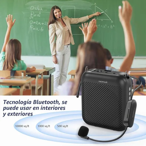 Vista 3 de Norwii Voice Amplifier with Bluetooth, Portable Speaker with Microphone