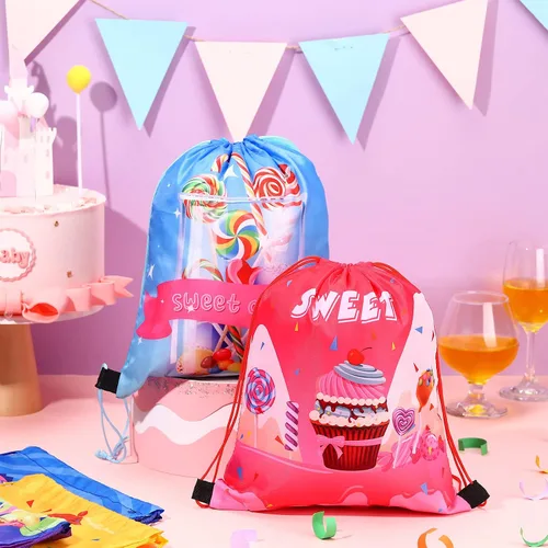 Vista 29 de Sweetude 24 bolsas de regalo de fiesta Let's Glow con cordón, decoración para niñas, niños, cumpleaños, bodas, fiestas