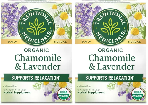 Vista 18 de Traditional Medicinals Orgánico, Stress Ease Calm con Adaptógenos, Ashwagandha y Honeybush - Promueve la Relajación - Kosher, Sin OGM, Sin Cafeína