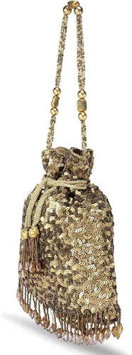 Vista 5 de Aheli Indian Potli - Bolsas de noche para mujer, estilo étnico, con cordón