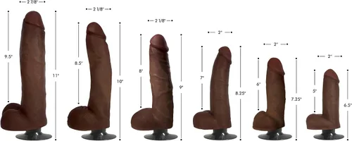 Vista 2 de Jock Dark Vibrador Consolador con Bolas - 11 Pulgadas