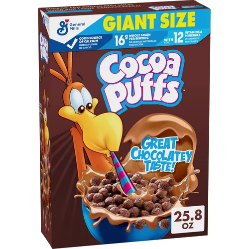 Vista 11 de Cocoa Puffs, cereales para el desayuno con sabor a chocolate, fabricados con grano entero, 10.4 oz