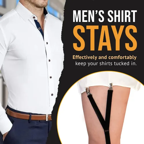 Vista 2 de Hold'Em tirantes para playera de elástico ultra suave con broche de metal extra fuerte