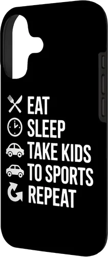 Vista 2 de Eat Sleep Take Kids to Sports Repeat Sports Parent Life Case for iPhone 17
