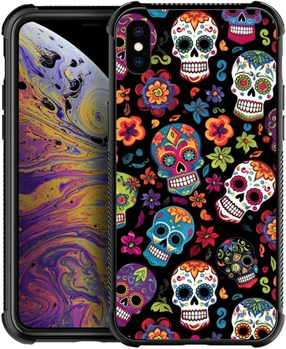 Vista 336 de Funda compatible con iPhone 8, a prueba de golpes, antiarañazos, bandera de ciervos de cola blanca de grano de madera estadounidense
