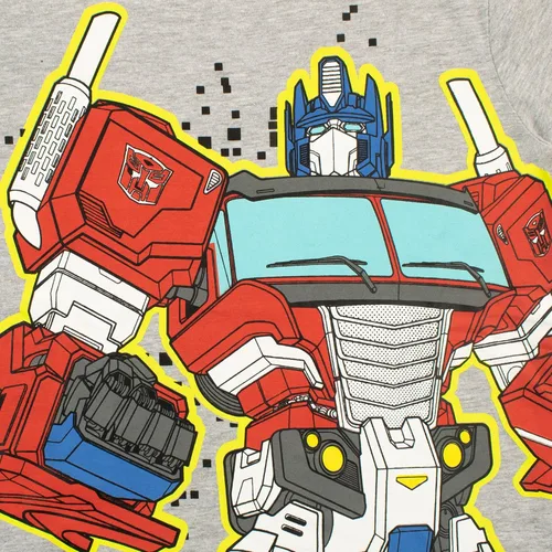 Vista 3 de Transformers Conjunto de camiseta y pantalones cortos para niños Optimus Prime