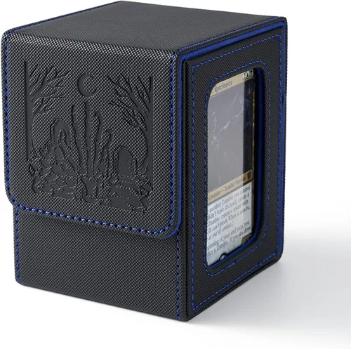 Vista 9 de Venssu Angel Themed MTG Deck Box with Commander Display (White and Grey)