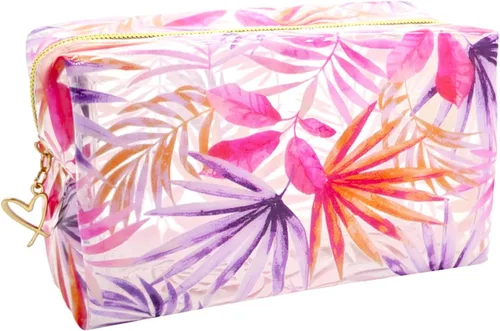 Vista 9 de Pequeña bolsa de cosméticos, bolsa de maquillaje transparente para la escuela, bonita bolsa de viaje para mujer, estuche organizador de maquillaje