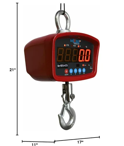Vista 5 de Liberty LS-924 - Báscula mediana para grúa de uso general con pantalla LED, báscula digital para colgar en almacén 3000 libras x 0.5 libras