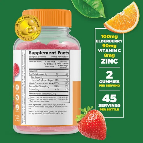 Vista 3 de Lifeable Vitamina D Kids + paquete de gomitas de apoyo inmunológico para niños, gran sabor, suplemento vitamínico, sin gluten, sin OMG, gomita