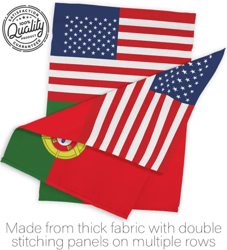 Vista 7 de Cartel de bandera de la amistad de Portugal, Estados Unidos, arte de pared, postes de bandera para exteriores de casa, decoración al aire libre