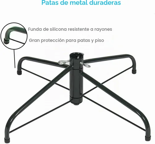 Vista 6 de Soporte de repuesto para árbol de Navidad para árboles artificiales, base plegable para árboles artificiales de 4 a 6 pies, se adapta a postes