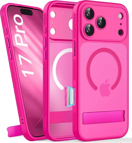 Vista 25 de BXYJY - Funda para iPhone Air con soporte, delgada, compatible con MagSafe, color negro