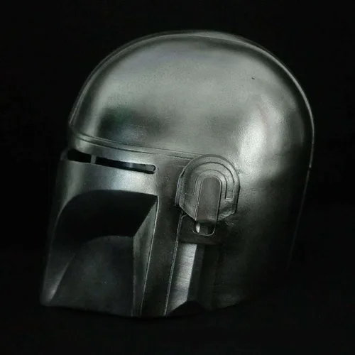 Vista 3 de NauticalMart Casco mandaloriano de acero, casco medieval para disfraz de Halloween, teatro, juego de rol, casco de armadura, gran artículo