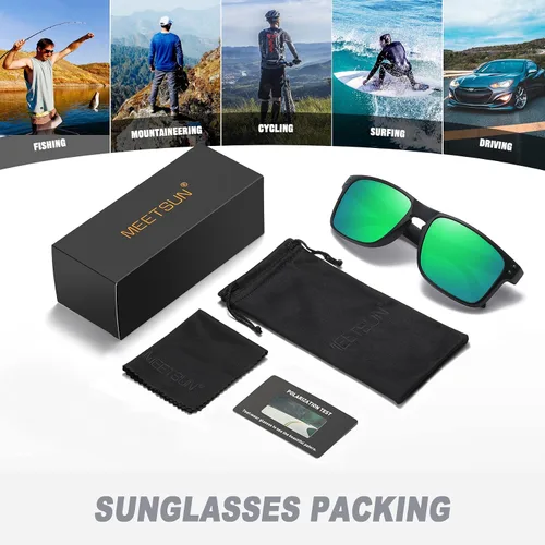 Vista 7 de MEETSUN Polarized Sunglasses for Men Women Classic Sports Fishing Driving Sun Glasses UV400 Protection
