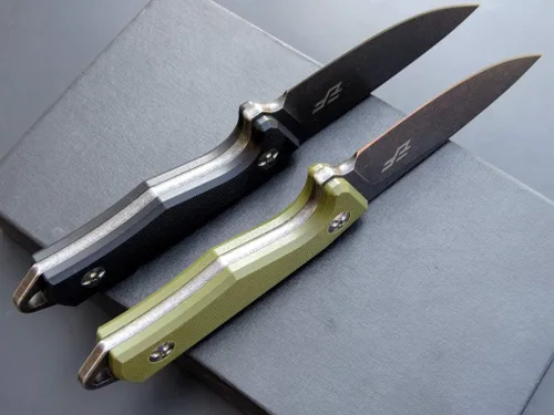Vista 6 de Eafengrow EF107 Cuchillo de hoja fija con hoja de acero D2 y funda Kydex - Cuchillo compacto G10 para exteriores (negro)