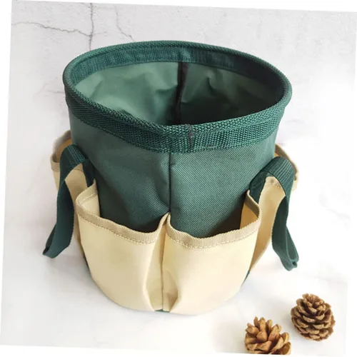 Vista 2 de Organizador de accesorios de plantación manual, bolsa de tela Oxford, bolsa de cubo de herramientas de jardinería, multibolsillos, almacenamiento