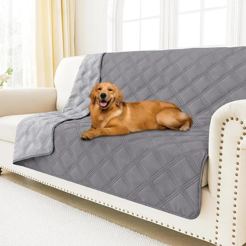 Vista 104 de Smiry Funda impermeable para cama de perro, manta reversible para mascotas para sofá Manta suave lavable para perro, funda a prueba de fugas