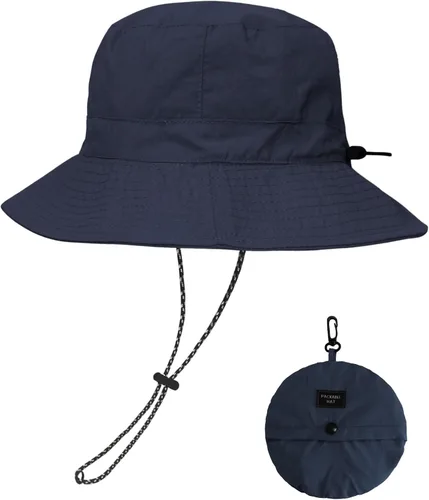 Vista 9 de NPQQUAN Sombreros de pescador para el sol para hombre, sombrero plegable Beige
