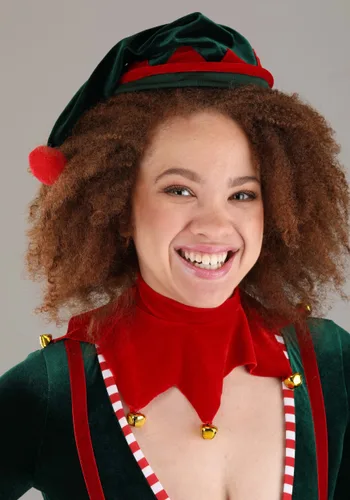 Vista 7 de Disfraz Sexy de Elfo Navideño para Mujer Multicolor