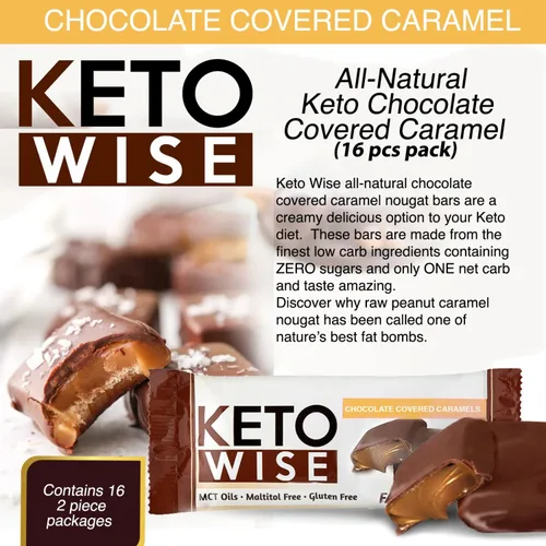 Vista 4 de Keto Wise Fat Bombs - Hecho con aceite MCT que contiene chocolate, bajo en grasa, bajo en carbohidratos y apto para dieta cetogénica, 0.28 oz