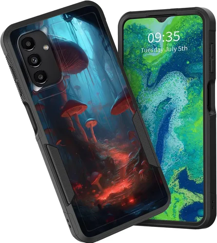 Vista 11 de Funda protectora para Galaxy A13 5G, doble capa híbrida resistente a prueba de golpes, policarbonato duro, silicona suave, TPU, funda protectora