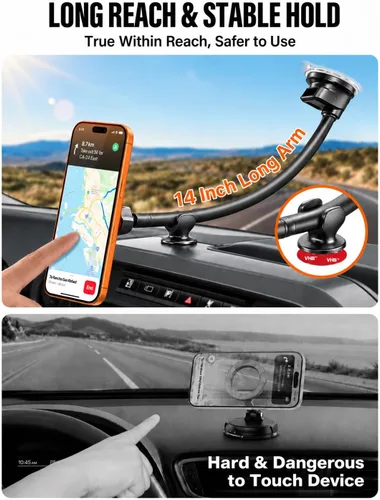 Vista 3 de APPS2Car Soporte de teléfono celular para MagSafe, soporte de teléfono para Negro