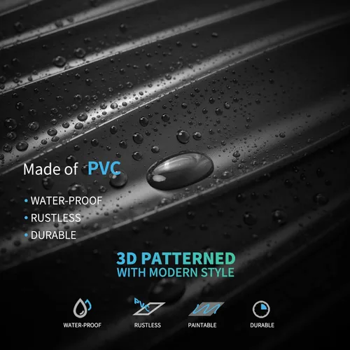 Vista 8 de Art3d - 24 paquetes de paneles de pared 3D para decoración interior del hogar, paneles de acento de pared texturizados ondulados de PVC para sala