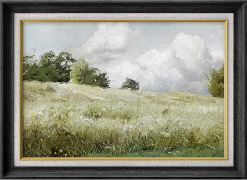 Vista 113 de MUDECOR Lienzo enmarcado prémium para pared, pinos nevados en bosque de invierno, ilustraciones modernas, arte contemporáneo, escénico, divertido